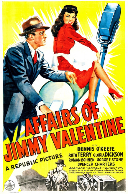 Affairs Of Jimmy Valentine Us Poster From Left: Dennis O'Keefe Ruth Terry 1942 Movie Poster Masterprint - Item # VAREVCMCDAFOFEC024H